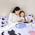 thumbnail image 4 of Castle Fairy Cartoon Cats Twin Bedding Sets,Animal Pet Bedding Comforter Set, 4 of 8