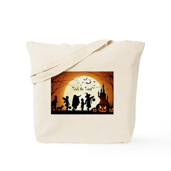 CafePress - Halloween Trick Or Treat Kids Tote Bag - Unisex Canvas Tote Bag, Beige, 1-Piece