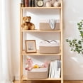 thumbnail image 4 of Natubeau 4 Pack Shallow Cotton Rope Storage Baskets for Shelves 10.5" x 10.5" x 5.5", Foldable Cube Storage Bins Organize Toys Snacks Diapers, Closet Bedroom Nursery Organizer, Brown & White, 4 of 10