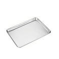 thumbnail image 1 of Maoww Stainless Steel Baking Tray Bakeware Pan Serving Plate Rectangle Cake Pastry Cookies Restaurant Metal Dinnerware 31*24cm, 1 of 9