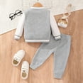 thumbnail image 5 of Caqnni Baby Boy Clothes Baby Boy Contrast Color 2PCS Outfits Long Sleeve Tops Pants Set Winter Clothes 2PCS Long Sleeve Sweatshirts Jogger Pants Set 12-18 Months FOR 6-9 Months, 5 of 7