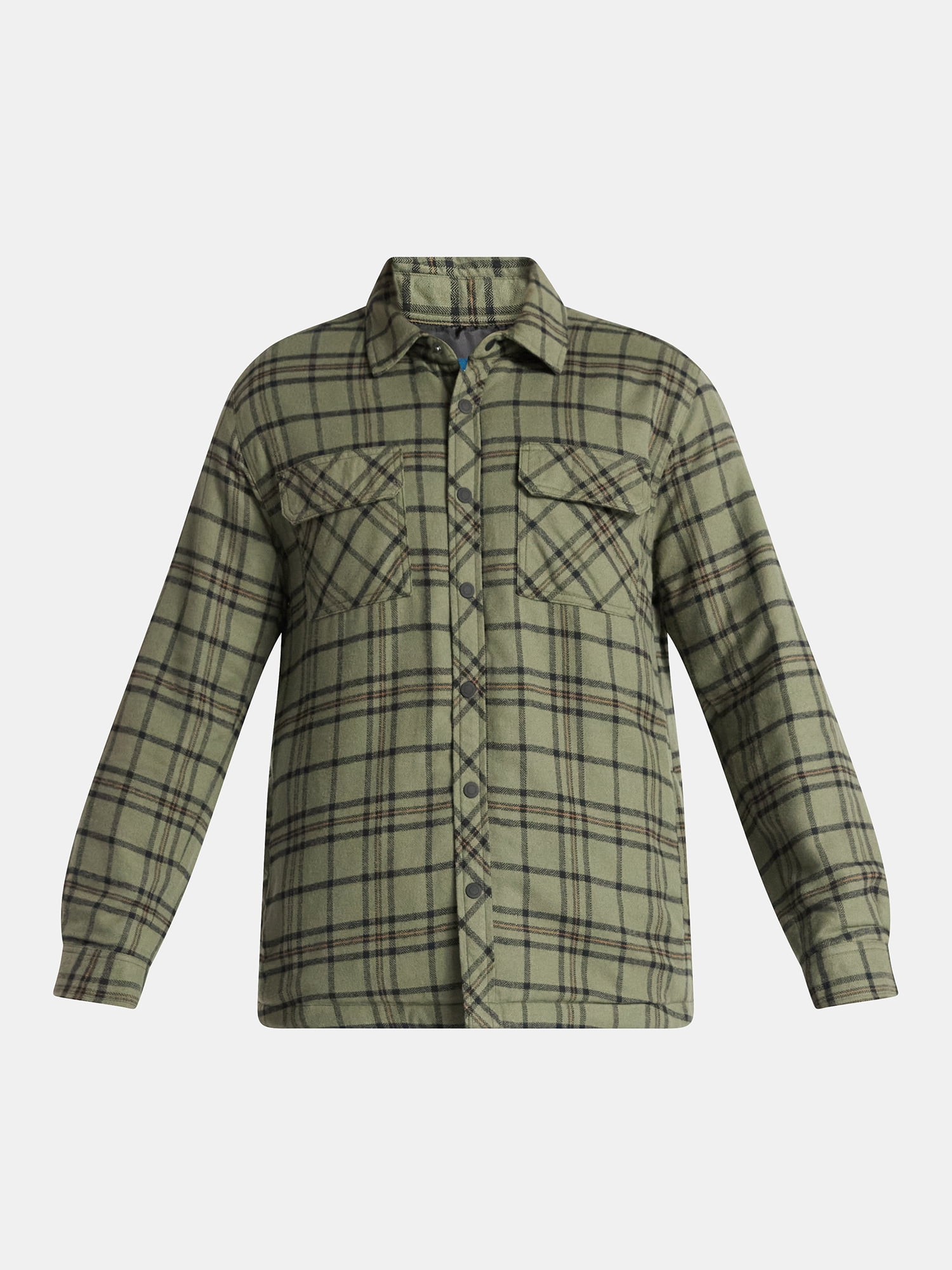 George Men's Shirt Jacket with Long Sleeves, High Pile Fleece Lining, Sizes S-3XL