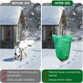 thumbnail image 3 of Bxaolu Plant Covers Freeze Protection, 2 Pack Frost Covers with Zipper Drawstring (31.5" x 39.3"), Plant Protection Cover Bags for Outdoor Winter Frost Cold Weather Shrubs Trees Covers(Green), 3 of 9