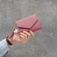 thumbnail image 2 of Small pink wallet women leather leather chain tassel gold pink, 2 of 3