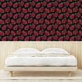 thumbnail image 3 of Ambesonne Peony Peel & Stick Wallpaper for Home, Night Time Flowers Vintage, 13"x36", Raspberry Fern Green, 3 of 5