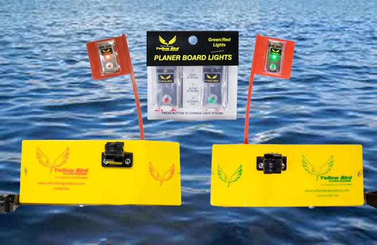 Planer Board LED Lights, Lasts 200 Hours, (1) Green Light, (1) Red