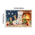 thumbnail image 4 of Embroidery Christmas Outdoor Rugs Christmas Decor Doormat, Cozy Holiday Welcome Mats, Outdoor Covered Area Carpet Mats, Fireplace Study Room & Santa & Stocking Design Farmhouse Entryway Doormat, 4 of 6