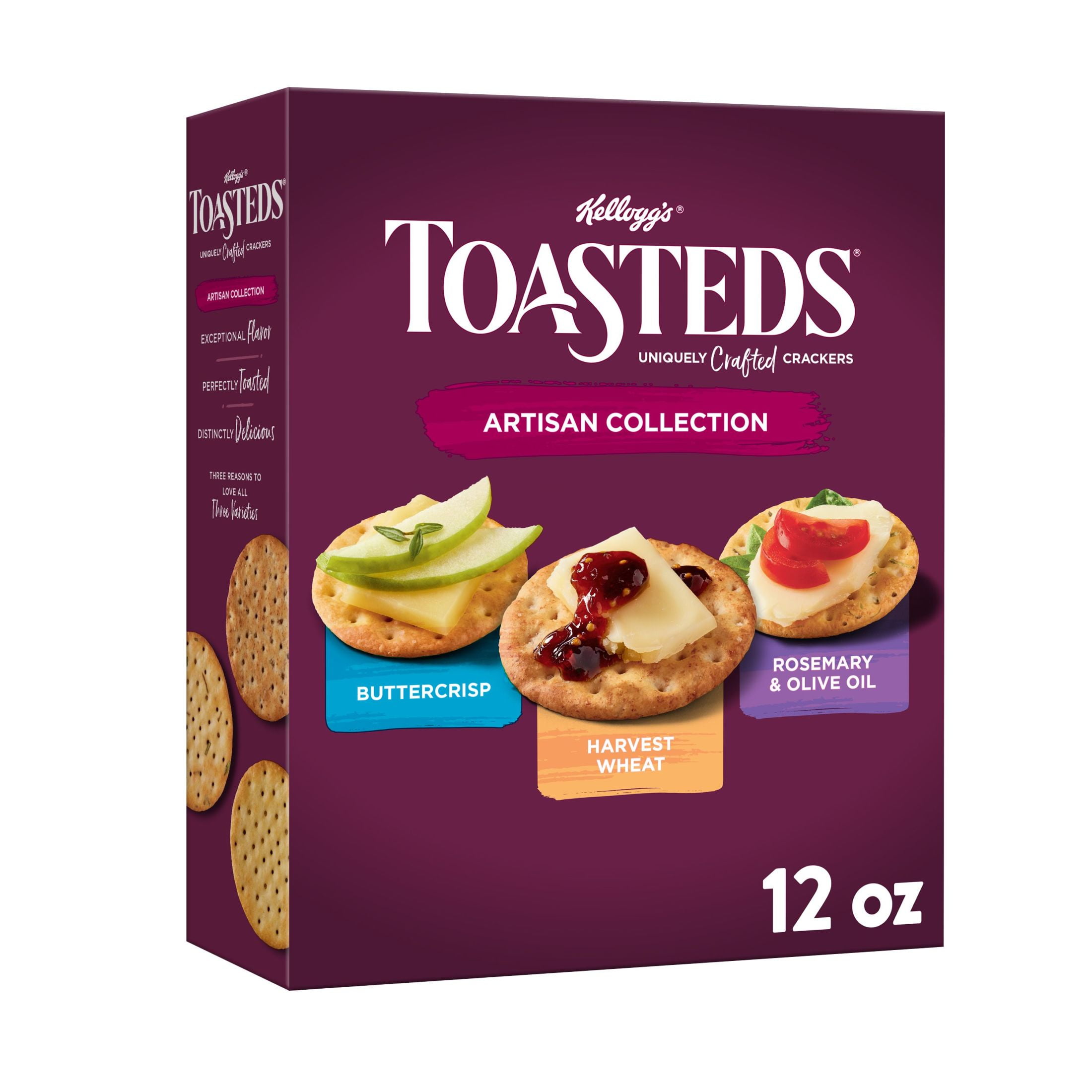 Toasteds Variety Pack Crackers, 12 oz
