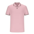 thumbnail image 5 of hoksml Men's Classic Golf Shirts Casual Loose Solid Color Collared Button Polo Shirt Summer Lightweight Mesh Short Sleeve Turndown Collar Tops, 5 of 6