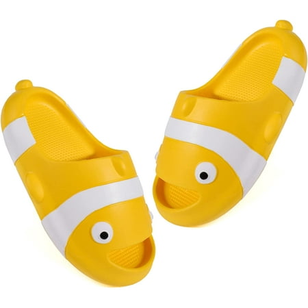 

Clown Fish Slides Cloud Slippers for Women Non-Slip Cushioned Thick Sole Shower Shoes Cute Animal Open Toe Lightweight Sandals for Beach Swimming Pool Water Park