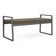 thumbnail image 1 of Gansett Reception Waiting Room Steel 2-Seat Bench / Charcoal Steel / Brown, 1 of 5