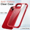 thumbnail image 3 of JETech Case for iPhone 13 6.1-Inch, Shockproof Phone Bumper Cover, Solid Color Matte TPU Frame, Anti-Scratch Clear Back (Red), 3 of 6