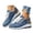 Blue, variant on Women's Supportive Platform Sneakers, Side Zip Lace Up Walking Shoes for Leisure & Dating