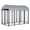 Black, variant on Dog Crate, PawHut Large Chicken Coop Metal Chicken Run with Waterproof and Anti-UV Cover, Flat Shaped Walk in Fence Cage Hen House for Outdoor and Yard Farm Use, 1" Tube Diameter, 9.2' x 18.7' x 6.4'