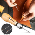 thumbnail image 2 of Leather Sewing Awl Kit Craft Tools Hand Sewing Machine Lock Stitcher Thread Needles Set DIY Shoemaker Canvas Repair Tool, 2 of 7
