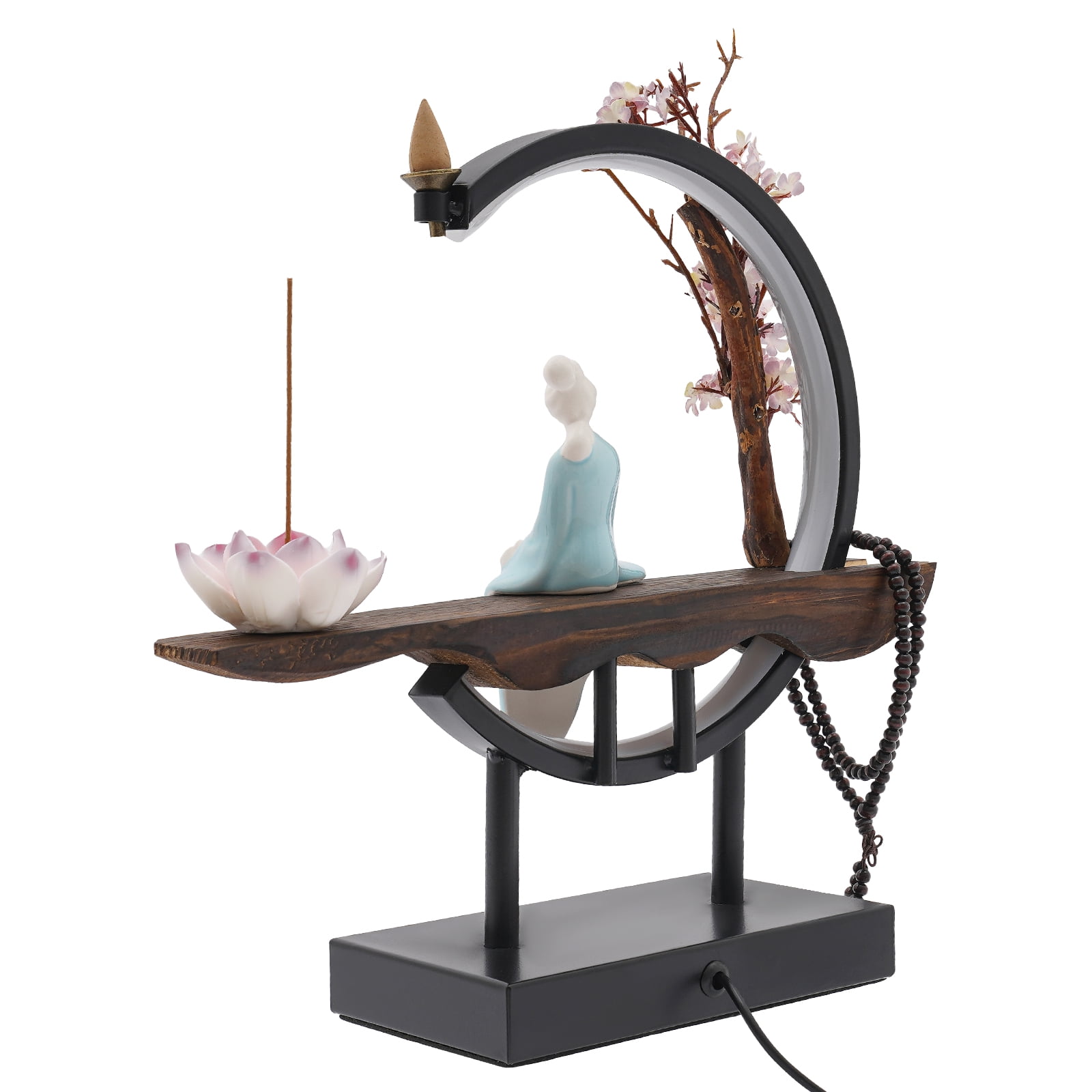 Retro Style Porcelain Backflow Incense Burner Incense Cone Sticks Holder Home Decor for Home and Office Classical