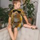 thumbnail image 4 of Fotbe Heavy Metal Style Guinea Pig Pijama Estampada de 2 Piezas para Niños – Ropa de Dormir de Manga Corta Cómoda para Niños y Niñas, Camiseta y Shorts de Algodón-Large, 4 of 6