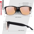 thumbnail image 2 of Sunier Vintage Polarized Sunglasses Stylish Gradient Frame for Young Women and Men, 2 of 6