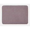 thumbnail image 1 of Modern Bath Mat, Vertical Wavy Lines with Circular Shapes and Dots in the Middle Symmetrical Design, Non-Slip Plush Mat Bathroom Kitchen Laundry Room Decor, 29.5 X 17.5 Inches, Multicolor, Ambesonne, 1 of 2
