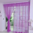 thumbnail image 3 of Sheer Curtains Set of 2, Solid Sheer Curtain Scarf Drapes Rod Pocket Crushed Window Panels for Bedroom Living Room Kitchen, 2 PCS Color Tulle Door Window Curtain Drape, 3 of 3