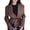 Brown, variant on Female Fall Fashion Leather Jacket Casual Belt Button Down Blazer Trendy Coat Outerwear