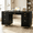Brown, variant on DreamCurship 57" Computer Desk with Storage, White and Gold with 7 Drawers, Executive Desk with File Drawers, Home Office Desk for Home Office, White and Gold