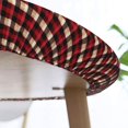 thumbnail image 6 of Round Fitted Tablecloth 52 Inch, Line Stripes Check Fitted Round Table Cover Elastic Stretch Tablecloth Heat Resistant Table Cloths Holiday Table Cover for Restaurant, Picnic, Indoor Outdoor, 6 of 8