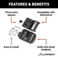 thumbnail image 3 of Lippert Components Entry Door Lock 2022119636 Paddle Type; With Dead Bolt; Keyless Entry Handle With Bluetooth Technology Via OneControl App/Keyed/Keypad; Fits Standard Latches; Right Hand; Black, 3 of 6