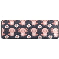 thumbnail image 5 of SKYSONIC 2X6 Feet Axolotls and Flowers Runner Rug with Rubber Backing, Hand Drawn Non Slip Entryway Rug Runner Washable Soft Area Rug Carpet for Hallway Bedroom Kitchen Decor, 5 of 6