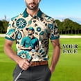 thumbnail image 3 of HOMYGIFTS Custom Face Polo Shirt – Retro Pattern Art Floral Design, Personalized Gift for Men, 3 of 10