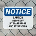 thumbnail image 5 of (2 Pack) Caution Beware Of Jet Blast Props And Rotors OSHA Notice Sign 14 Inch X 10 Inch Indoor / Outdoor Rust-Free Aluminum Metal Signs for Workplace, Workshop, and Construction Site,, 5 of 8