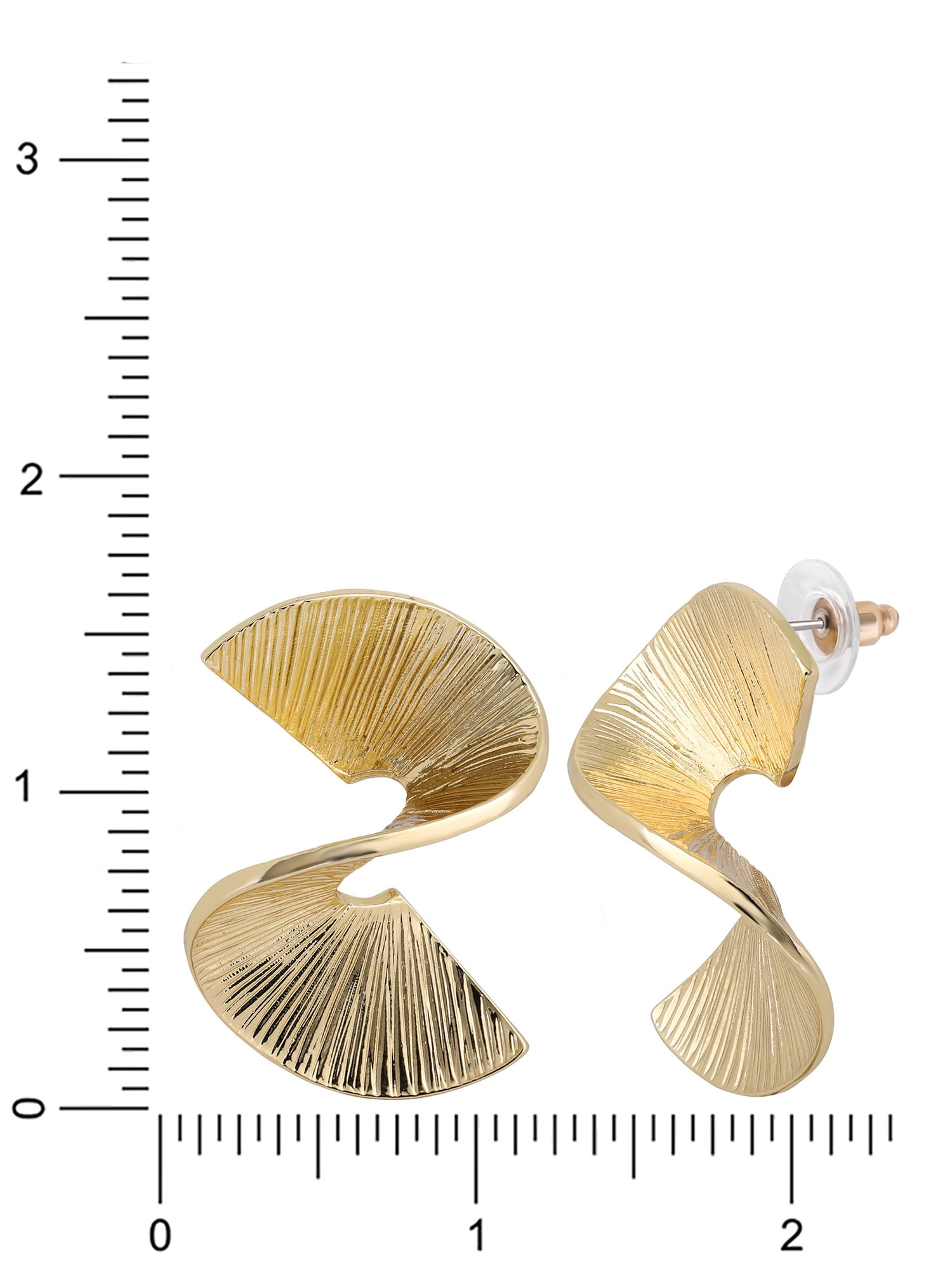 Jessica Simpson Gold Abstract Fan Statement Women's Earrings
