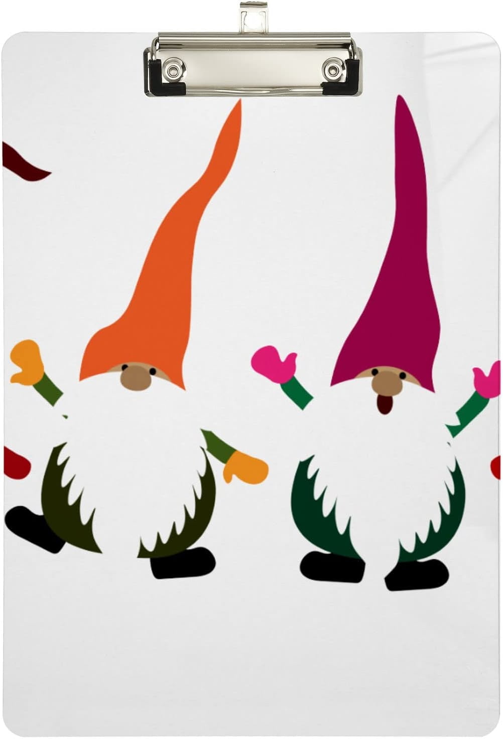 ZHANZZK Christmas Xmas Happy Gnome Clipboard Hardboard Wood Nursing Clip Board and Pull for