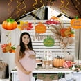 thumbnail image 3 of 20Pcs Fall Party Hanging Swirl Decorations Little Pumpkin Maple Leaf Foil Streamers Autumn Thanksgiving Hanging Door Ceiling Decoration, 3 of 7