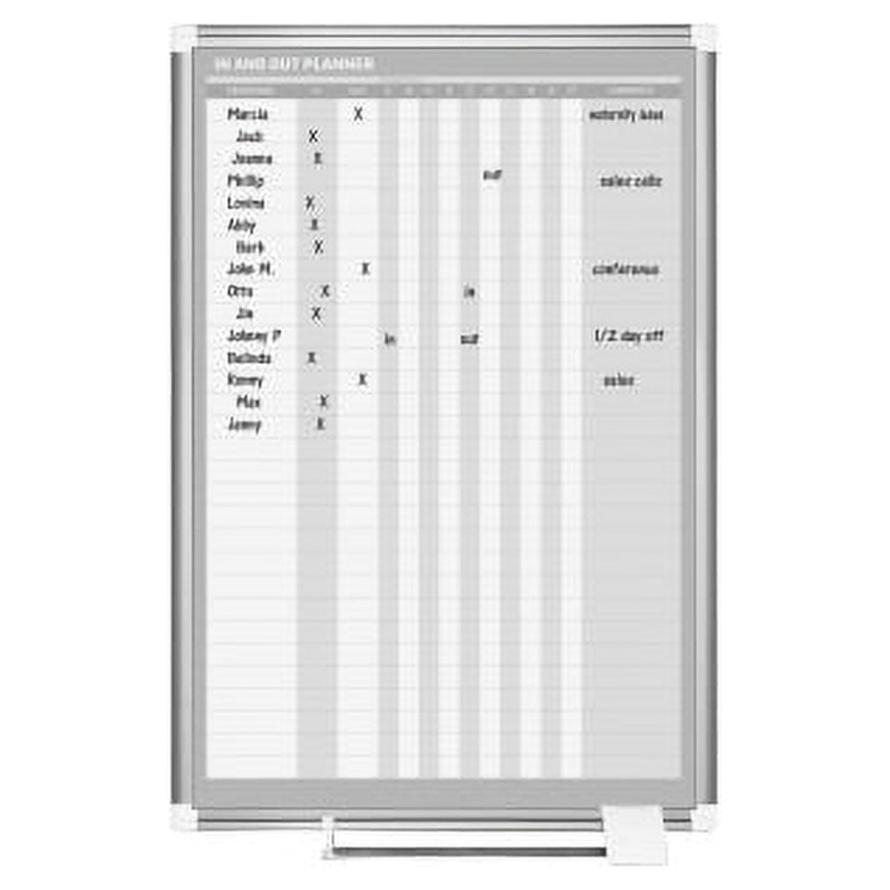 MasterVision In/Out Magnetic Dry-Erase Board, Vertical Format, 36" X 24", Aluminum Frame