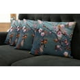 thumbnail image 2 of Ambesonne Nature Throw Pillow Cover 4 Pack, Blooming Sakura Flowers, 16", Pale Pink Orange, 2 of 6