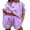 Purple, variant on Rdhnmea Womens 2 Pieces Outfit Summer Cotton Linen Half Sleeve Lapel T-Shirt Tops+Drawstring Shorts Casual Clothes Set