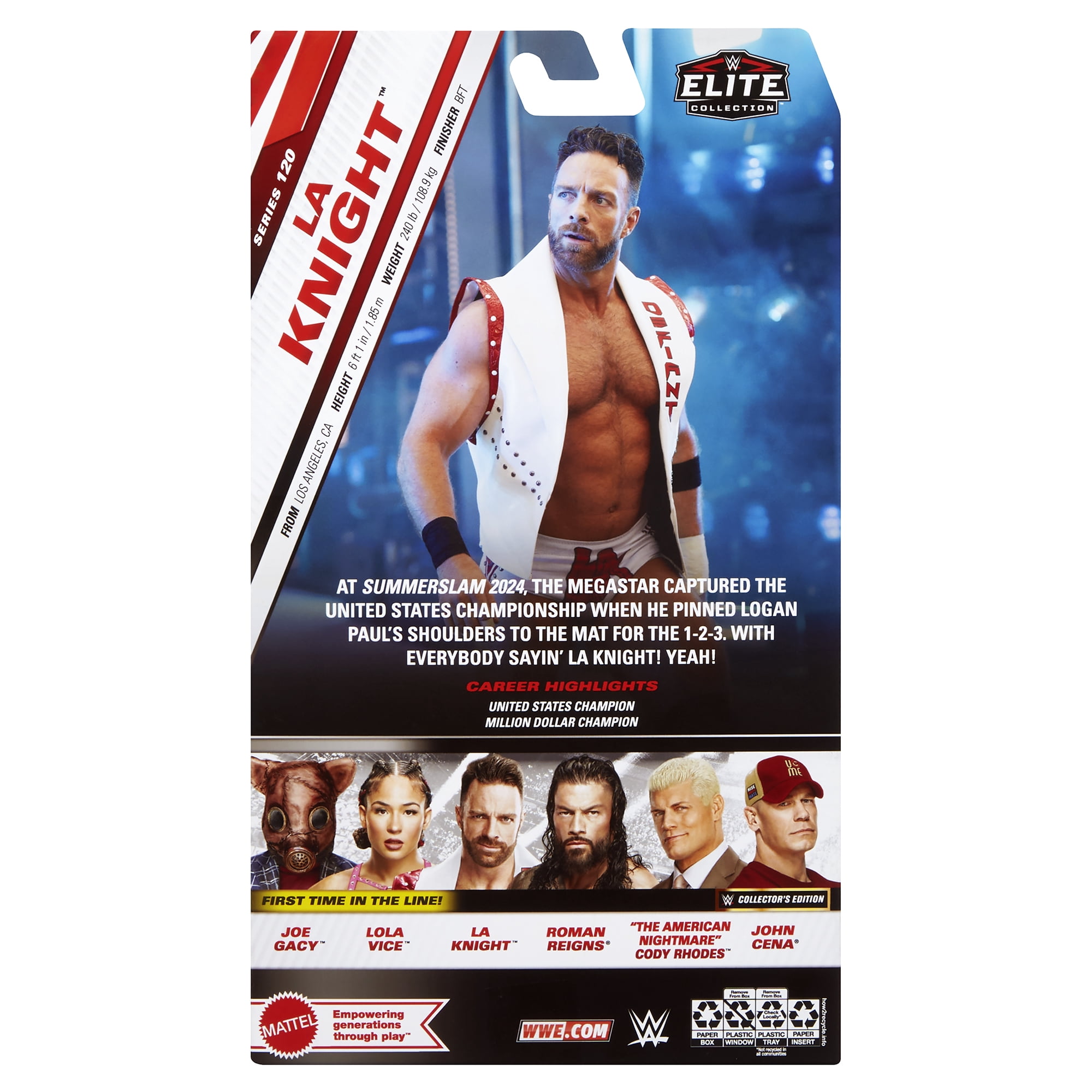 LA Knight - WWE Elite 120 Mattel WWE Toy Wrestling Action Figure