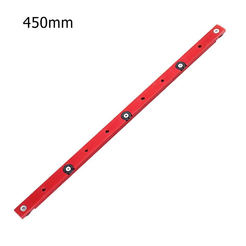 1 Set Aluminum Alloy Miter Track and Miter Bar Slider Table Saw Woodworking Tool 600Mm T Track + 450Mm Miter Bar(Red)