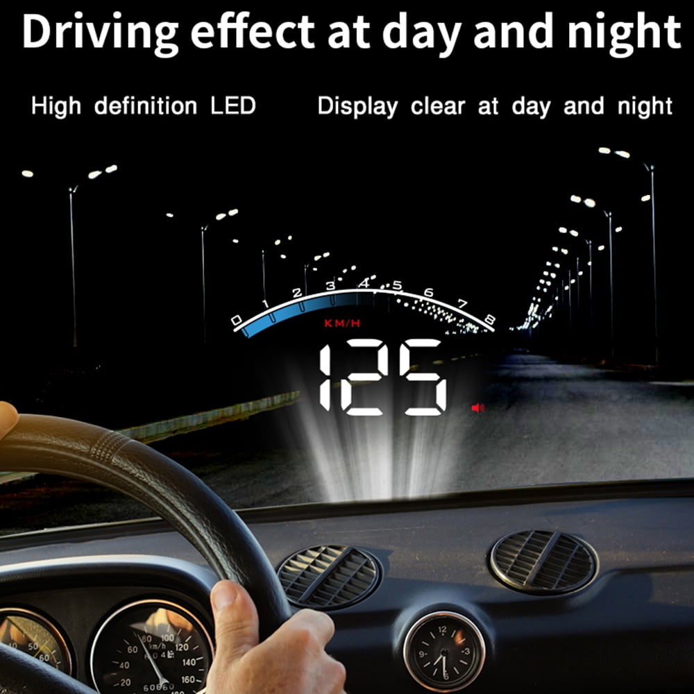 3.5 M6S HUD Head Up Display Overspeed Warning Windshield Projector On-Board OBD Scanner With Lens Hood Universal HUD For Auto Truck SUV RV 