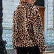 thumbnail image 5 of Abrigo cálido de piel sintética para mujer, chaqueta de invierno con cuello vuelto de leopardo para mujer Fridja BV0+3112, 5 of 9