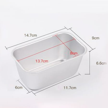 

Mingyiq Rectangular Bread Cake Mold Loaf Pan Aluminum Brownie Snow Toast Box Cheese Box
