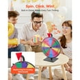 thumbnail image 2 of KFFKFF 12-inch Spinning Prize Wheel with Stand, 14-Slot Tabletop Roulette, Includes Dry Erase Surface and Markers, Multi-Colored Design, Simple Setup for Parties, Trade Shows, and Carnivals, 2 of 9