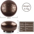 thumbnail image 3 of Steel Tongue Drum Rain Chime, 8 Notes 6 inch Rain Drum for Outside When It Rains, Chakra Drum with Bag, Mallets, Finger Picks, Percussion Instrument for Meditation Yoga Education (Brown), 3 of 12