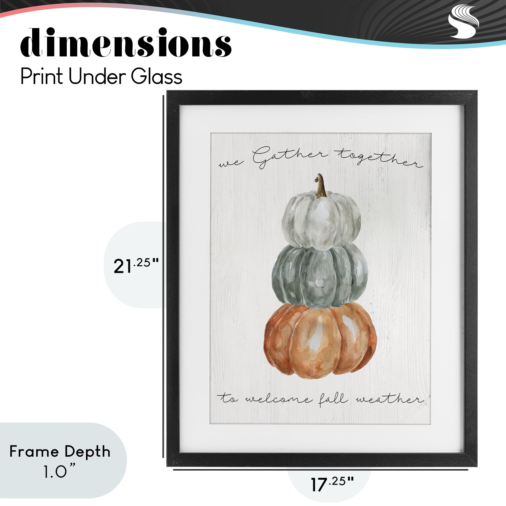 Stupell Industries Gather Together Fall Weather Black Framed Print Under Glass, design by Livi Finn