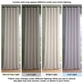 thumbnail image 5 of Birch Taupe Faux Linen Room Darkening Curtain (1 Panel), Birch, 50W X 108L, 5 of 10