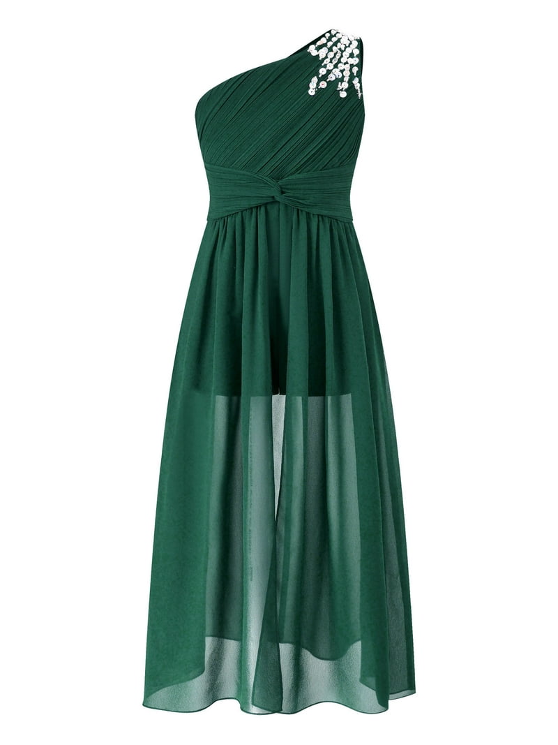 sleeves emerald green bridesmaid dresses Hunter Green Lace Sleeves V-neck A-line Tulle Tea-length Bridesmaid Dr –  SposaBridal main image 0