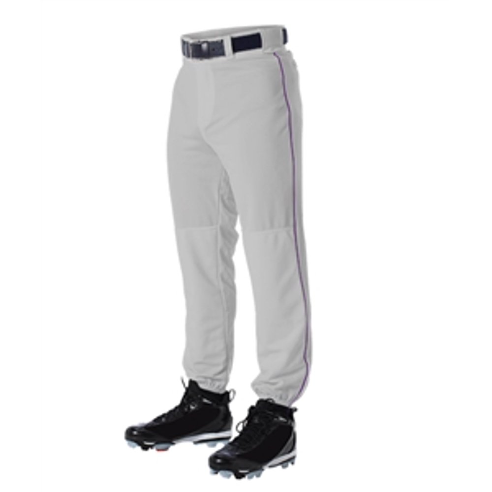 Baseball Youth Pants w Piping and Colors (LargeGrey/Purple) Walmart