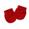 thumbnail image 5 of Lispipm 2pcs Baby Beenie and Glove Set Winter Soft Stretchy Cotton Hats and Mittens Outfit for Newborn Girls Boys Red 0-6 Months, 5 of 6
