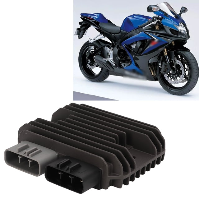 Regulador de Voltios de Motocicleta, Enchufe de Aleación de Aluminio de 12V y Juego Antirustia 21066-0028 Rectificador de Voltaje de Motocicleta para Modificación